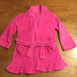 Girls all pink size xs fluffy robe